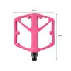 Mountain Bike Pedals Aluminum Flat Pedals AL6061 with DU Bearings Anti-Slip Road Bike Pedals Non-Slip Wear Resistant Cycling Pedals Accessories Compatible with Most Bikes(Pink) view 2