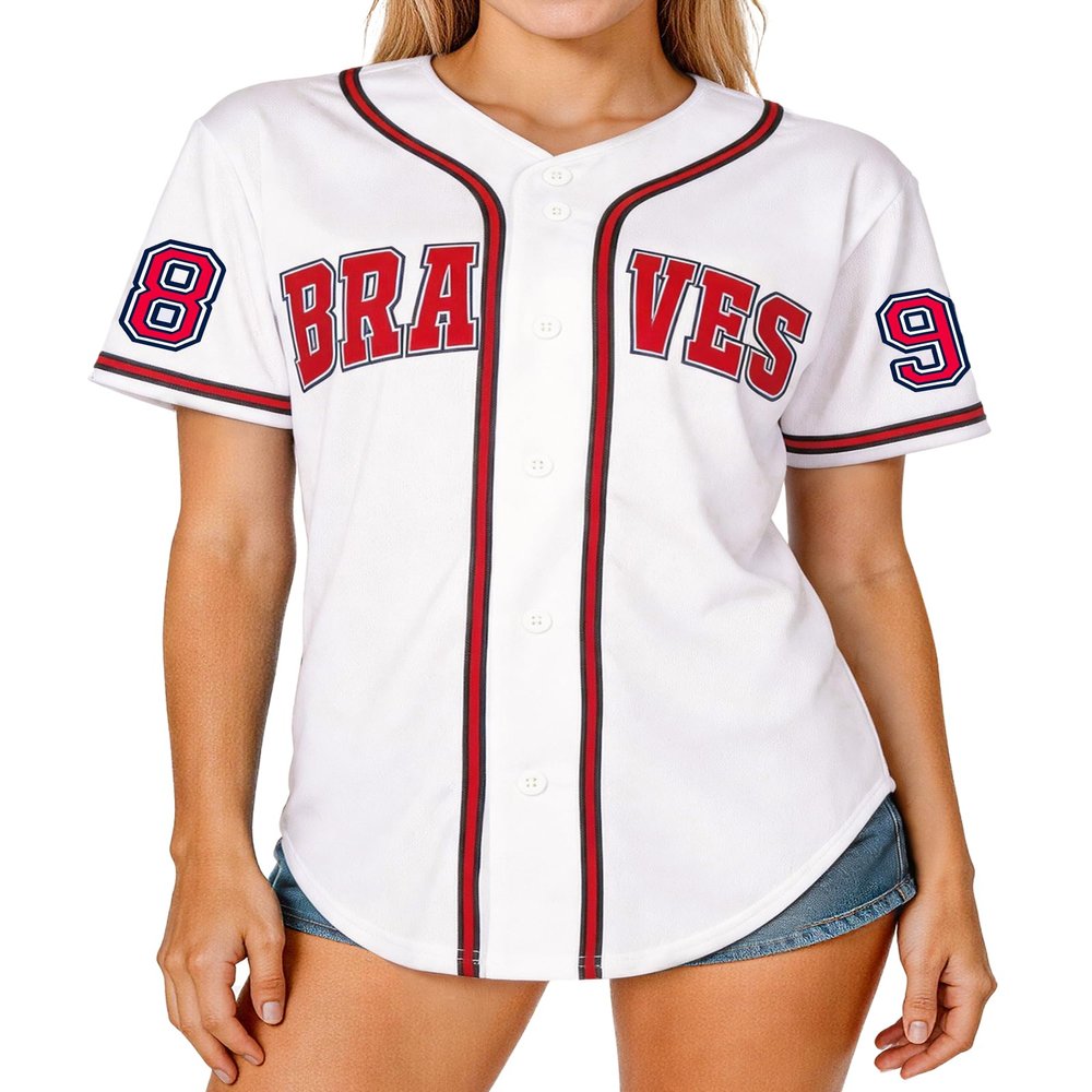 98 Baseball Jersey Shirt Women Fan Tshirts Country Vintage Jersey Button Down Short Sleeve Tops Active Shirts White