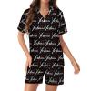 Juiimr Yeshua Jesus Christian Womens Pajamas Set,Short-Sleeved Pajama 2 Piece Sleepwear view 1