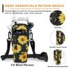 BULKITEM Sunflower Water Bottle Carrier Bag w/Phone Pocket for Stanley 30oz Tumbler with Handle, Sunflower Insulated Neoprene Cup Holder Pouch for Stanley Cup Accessories, Sunflower Gifts for Women view 3
