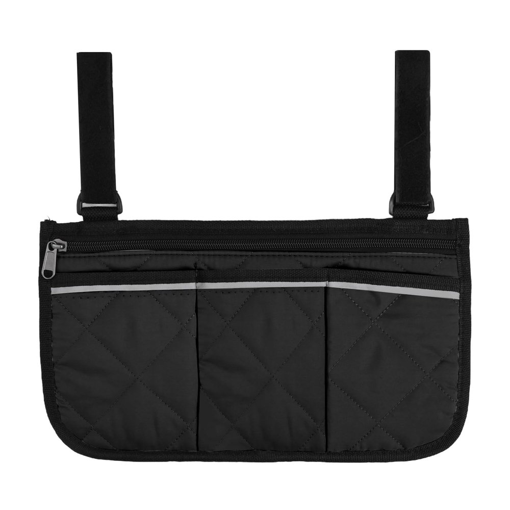 Cloudpower Camping Armrest Storage Bag, Chair Armrest Organizer, Car Seat Hanging Bag, Extended Back Buckle Canvas Beach Chair StorageBag, Side HangingBag For Bedside/Outdoor/Beach/Camping(black)