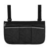 Cloudpower Camping Armrest Storage Bag, Chair Armrest Organizer, Car Seat Hanging Bag, Extended Back Buckle Canvas Beach Chair StorageBag, Side HangingBag For Bedside/Outdoor/Beach/Camping(black) view 1
