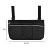 Cloudpower Camping Armrest Storage Bag, Chair Armrest Organizer, Car Seat Hanging Bag, Extended Back Buckle Canvas Beach Chair StorageBag, Side HangingBag For Bedside/Outdoor/Beach/Camping(black) view 2
