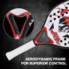 AMA SPORT Beach Tennis Racket Carbon Fiber with EVA Foam Core Texture Beach Tennis Paddle Raquete with Carry Bag (Red) view 4