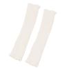 Knit Fingerless Gloves for Women, Thumbhole Warm Winter Arm Warmers Hand Warmers for Women Girls (White, One Size) view 1