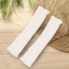 Knit Fingerless Gloves for Women, Thumbhole Warm Winter Arm Warmers Hand Warmers for Women Girls (White, One Size) view 3