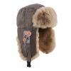 Winter Thick Lei Feng Hat for Men and Women, Windproof and Warm Ear Protection Cycling Hat, Plush Cotton Hat(Gray) view 1