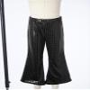 JEYPINMI Girls Boys Sequins Flared Pants Bell Bottoms Glitter Disco Dance Trousers for Hip Hop Jazz Performance Black 13-14 Years view 4