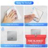 KRUI 1 Pcs Adhesive Wall Hooks for Emergency Fire Blankets, Heavy Duty Stainless Steel Wall Hanging Hooks Waterproof and Fireproof for Home Kitchen Bathroom Office view 4
