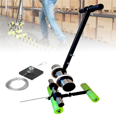 HEAXIY Playing Field Line Striping Machines, Basketball Court Marking Kit + Drawing Circle Kit, Widened Floor Tape Applicator for Road Warning/Warehouse/Parking Lot