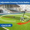HEAXIY Playing Field Line Striping Machines, Basketball Court Marking Kit + Drawing Circle Kit, Widened Floor Tape Applicator for Road Warning/Warehouse/Parking Lot view 3
