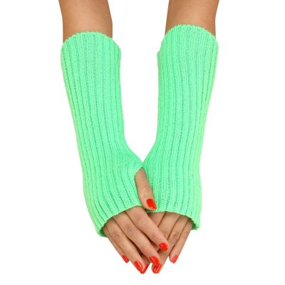 Arm Covers Cute Women Kawaii Japanese Arm Warmer for Girls Goth Gloves Fingerless Knitted Arm Sleeve (A, One Size)