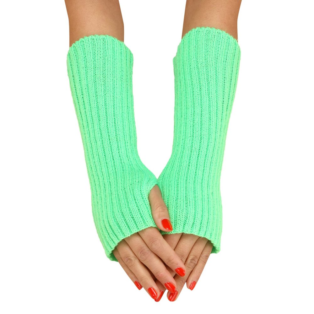 Arm Covers Cute Women Kawaii Japanese Arm Warmer for Girls Goth Gloves Fingerless Knitted Arm Sleeve (A, One Size)