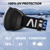 AirsFish Ski Goggles, Magnetic Side-Clip Snowboard Goggles Over Glasses -OTG Anti Fog 100% UV 400 Protection for Men Women Youth Black view 3