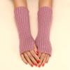 Arm Covers Cute Women Kawaii Japanese Arm Warmer for Girls Goth Gloves Fingerless Knitted Arm Sleeve (B, One Size) view 2