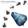 Moon Over Ocean Waterproof Bike Seat Cover Rainproof and Dust Resistant Bike Seat Saddle Cover Bicycle Seat Cushion Protector with Drawstring view 3