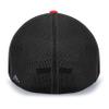 Pacific Headwear Trucker Flexfit Cap, Silver/Black/Red, XS view 3