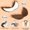 Itscolofy Mustache Self Adhesive and Eyebrows Set, Stick On Mustache Costume, Beard Material Novelty for Halloween Costume Festival Party (Brown) view 3