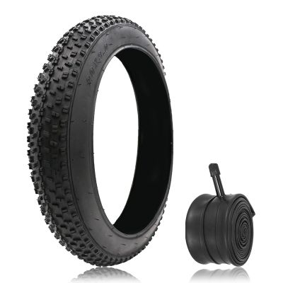 20/24/26x3.0/4.0 Inch E-Bike Bicycle Tire and Tube,Heavy Duty High-Density Puncture Proof Replacement Accessories,All Terrain Fat Bike Tire for Street or Mountain Trail Riding