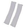 Knit Fingerless Gloves for Women, Thumbhole Warm Winter Arm Warmers Hand Warmers for Women Girls (Grey, One Size) view 1