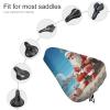 Santa Claus at Beach Waterproof Bike Seat Cover Rainproof and Dust Resistant Bike Seat Saddle Cover Bicycle Seat Cushion Protector with Drawstring view 3