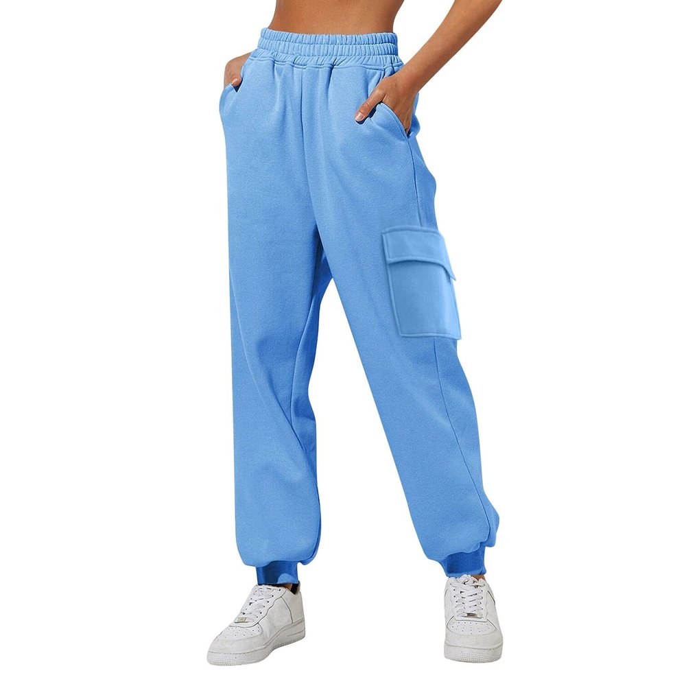 SHAOBGE Fall Homecoming Sweatpants for Women 2024 Casual Elastic Drawstring High Waist Sweatpant Vacation Oversized Y2k Pants,D-Blue,XX-Large, October 11-12,
