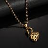 Huangshanshan Swan Heart Pendant Necklaces for Women Gold Color Jewelry view 2