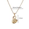 Huangshanshan Swan Heart Pendant Necklaces for Women Gold Color Jewelry view 3