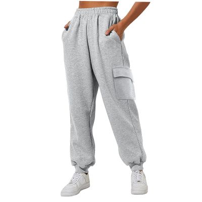 SHAOBGE Fall Homecoming Sweatpants for Women 2024 Casual Elastic Drawstring High Waist Sweatpant Vacation Oversized Y2k Pants,D-Grey,XX-Large, October 11-12,