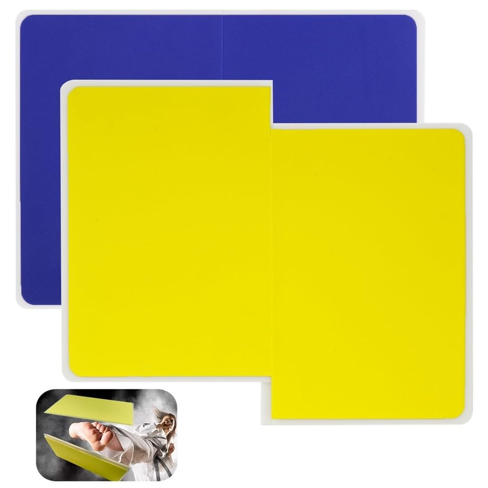 Chewtoyo Martial Arts Target Boards 2Pcs, Taekwondo Karate Training Breaking Boards for Kids & Adults, Rebreakable Punching Boards with Eva Foam Cover, 2 Sizes for Different Levels