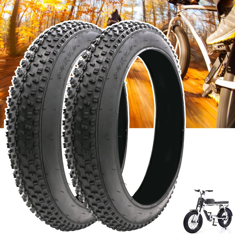 2-PCS 20/24/26 x 3.0/4.0-inch - Bike Fat Tire for MTB and Ebikes or Three-Wheeled Bicycle, Durable All-Terrain Directional Tread, Superior Density for Street & Trail Adventures(26X3.0)
