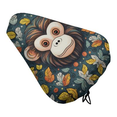 Monkey Pattern Waterproof Bike Seat Cover Rainproof and Dust Resistant Bike Seat Saddle Cover Bicycle Seat Cushion Protector with Drawstring