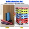 LZMZMQ Yoga Mat Holder Free Standing Home Gym Storage Rack, 5 6 7 Tier Portable Foam Roller Workout Equipment Organizer Cart, for Studio Clubs Schools Garage, Black White Gold Metal(White,6 Layer) view 3