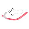 Swimming Snorkel for Swimming Laps, Swim Snorkel Adjustable Head Brace Hydrodynamic Tube Shape Reduced Drag Silicone Nozzle, Swim Snorkel for Lap Swimming Adult for Snorkeling (Transparent Pink) view 1