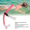 Swimming Snorkel for Swimming Laps, Swim Snorkel Adjustable Head Brace Hydrodynamic Tube Shape Reduced Drag Silicone Nozzle, Swim Snorkel for Lap Swimming Adult for Snorkeling (Transparent Pink) view 3