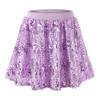 Rolanko Girls Sequin Skirt Elastic Waist Glitter Sparkly Skirt with Lining Shiny Skort for Kids Party Dance (Purple, 12-14) view 1