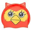 Unisex Silicone Swimming Bathing Cap for Kids, Waterproof Hat with Fun Designs, Perfect to Keep Hair Dry for Beach or Pool - Red view 1