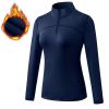 The Warmth of Other Suns Square Neck Tops for Women Womens Sun Shirt Long Sleeve Navy view 3