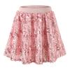 Rolanko Girls Sequin Skirt Elastic Waist Glitter Sparkly Skirt with Lining Shiny Skort for Kids Dance Party (Pink, 8-10) view 1