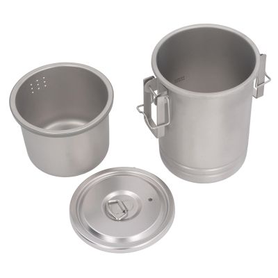 Camping Cookware Set, Portable Camping Pot with Lid, Stainless Steel Steaming and Boiling Camping Pot, Outdoor Cooking Pot Cookware for Outdoors Indoors Kitchen Campfire