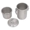 Camping Cookware Set, Portable Camping Pot with Lid, Stainless Steel Steaming and Boiling Camping Pot, Outdoor Cooking Pot Cookware for Outdoors Indoors Kitchen Campfire