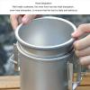 Camping Cookware Set, Portable Camping Pot with Lid, Stainless Steel Steaming and Boiling Camping Pot, Outdoor Cooking Pot Cookware for Outdoors Indoors Kitchen Campfire view 4