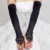 NineFit Basics Women's Long Fishnet Gloves 80s Rhinestone Mesh Fingerless Opera Gloves for Women Girls 1920s Accessories (Black, One Size) view 2