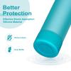 Alwenid 2PCS Silicone Water Bottle Boot for Owala 32 Oz, Anti-Slip Protective Sleeve Bottom Bumper Protector for FreeSip, Twist, and Flip Stainless Steel Water Bottles (Blue) view 3