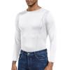 NELKBI Holster Shirt for Men Concealed Carry, Crew Neck, White, All-Day-Comfort Easy Breath Compression Shirt view 4