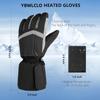 YBWLCLO Heated Gloves for Men Women, Touchscreen Electric Waterproof Heating Gloves for Cycling Camping Motorcycle Driving Hiking Skiing Snowboarding Outdoor Winter Sport view 3