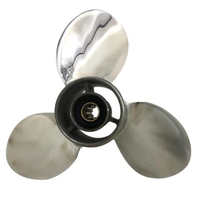 DSUIUWER Stainless Steel Propeller Compatible with Yamaha 9.9Hp 15Hp 20Hp Outboard Engine 9 1/411-J, 63V-45943-00-EL