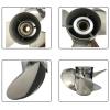 DSUIUWER Stainless Steel Propeller Compatible with Yamaha 9.9Hp 15Hp 20Hp Outboard Engine 9 1/411-J, 63V-45943-00-EL view 4