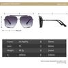 Oversized Steampunk Square Pilot Sunglasses for Men Women Outdoor Shades Glasses (Gradient blue) view 3