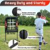 9 Hole Pitching Net with Strike Zone, Baseball Pitching Target, Softball Pitching Net, Portable Pitcher Training Equipment Height AdjustableBlack Pro view 2